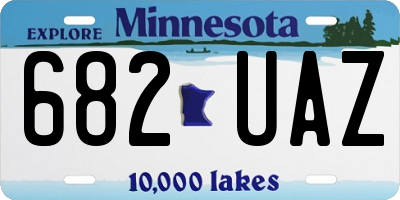 MN license plate 682UAZ