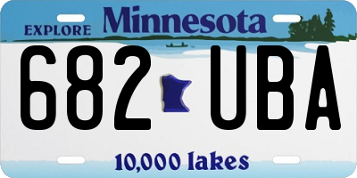 MN license plate 682UBA