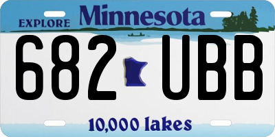 MN license plate 682UBB