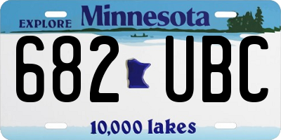 MN license plate 682UBC