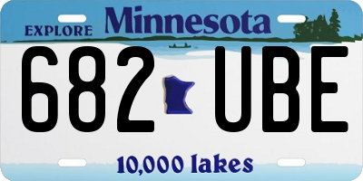 MN license plate 682UBE