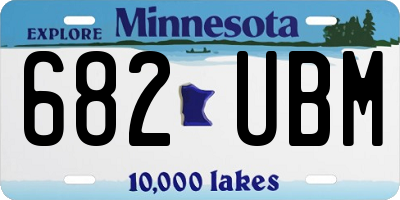 MN license plate 682UBM