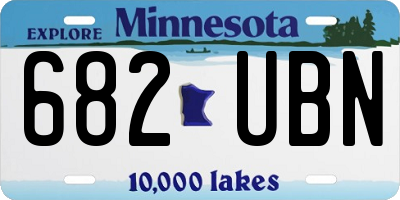 MN license plate 682UBN