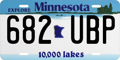 MN license plate 682UBP
