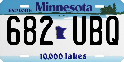 MN license plate 682UBQ