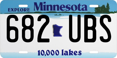 MN license plate 682UBS