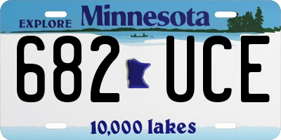 MN license plate 682UCE