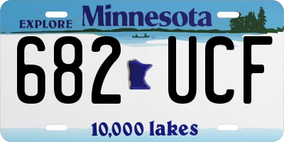 MN license plate 682UCF