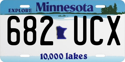 MN license plate 682UCX