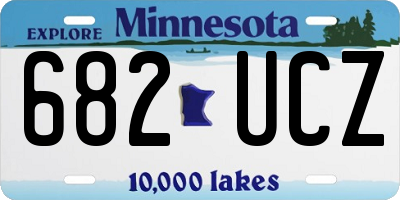 MN license plate 682UCZ
