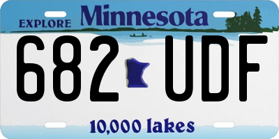 MN license plate 682UDF