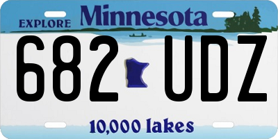 MN license plate 682UDZ