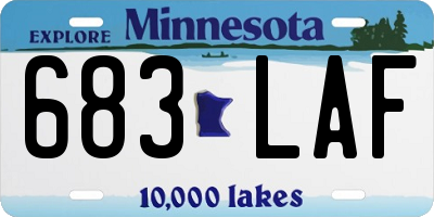 MN license plate 683LAF