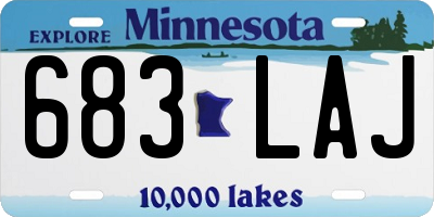 MN license plate 683LAJ