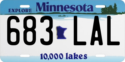 MN license plate 683LAL