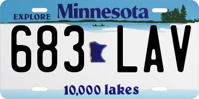 MN license plate 683LAV