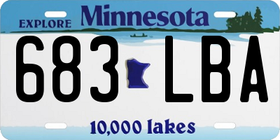 MN license plate 683LBA