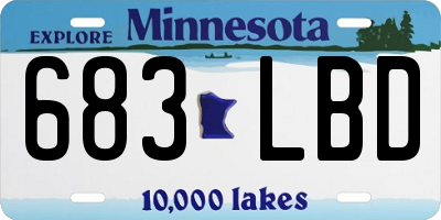 MN license plate 683LBD