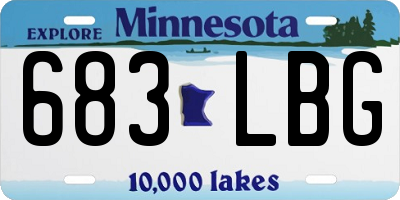 MN license plate 683LBG