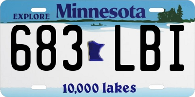 MN license plate 683LBI