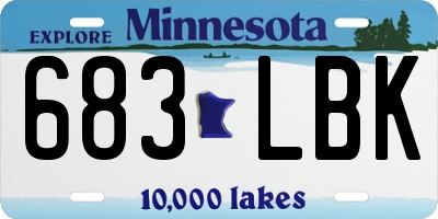 MN license plate 683LBK