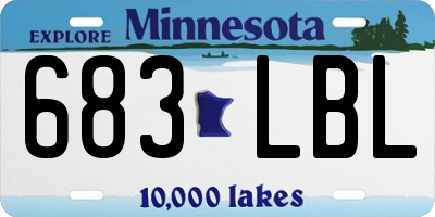 MN license plate 683LBL