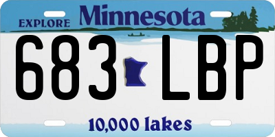 MN license plate 683LBP