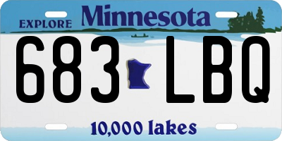MN license plate 683LBQ