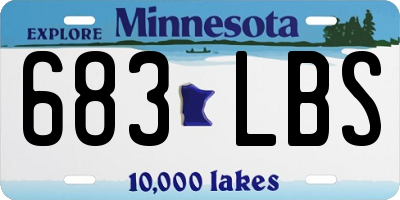 MN license plate 683LBS