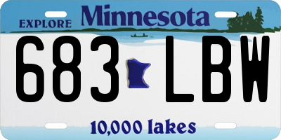 MN license plate 683LBW