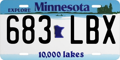 MN license plate 683LBX