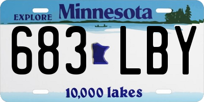 MN license plate 683LBY