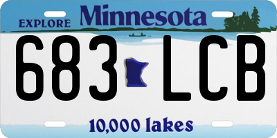 MN license plate 683LCB