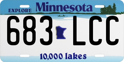 MN license plate 683LCC