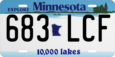 MN license plate 683LCF