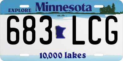 MN license plate 683LCG