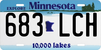 MN license plate 683LCH