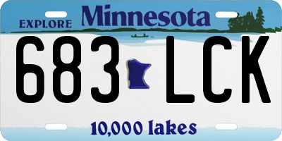 MN license plate 683LCK