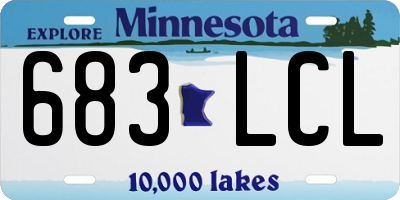 MN license plate 683LCL