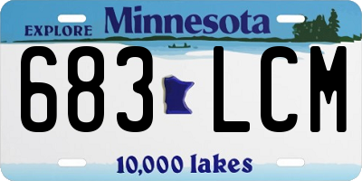 MN license plate 683LCM