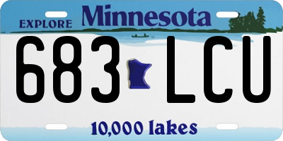 MN license plate 683LCU