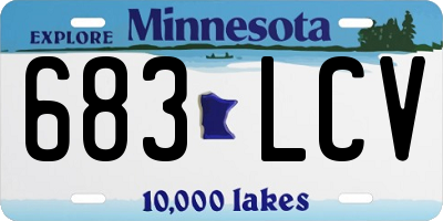 MN license plate 683LCV