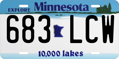 MN license plate 683LCW