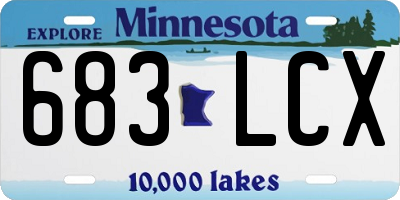 MN license plate 683LCX