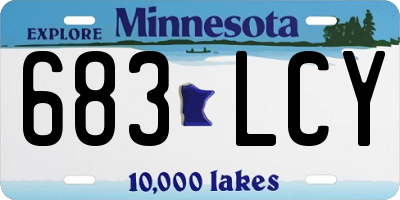 MN license plate 683LCY