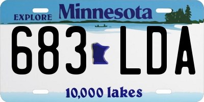MN license plate 683LDA