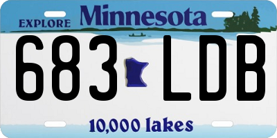 MN license plate 683LDB