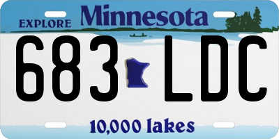 MN license plate 683LDC