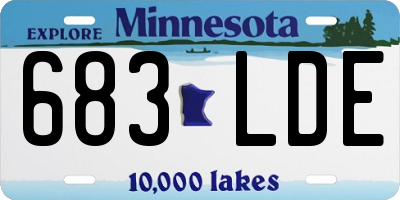 MN license plate 683LDE