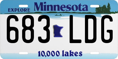 MN license plate 683LDG